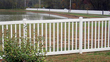 Vinyl Fence Around Pond